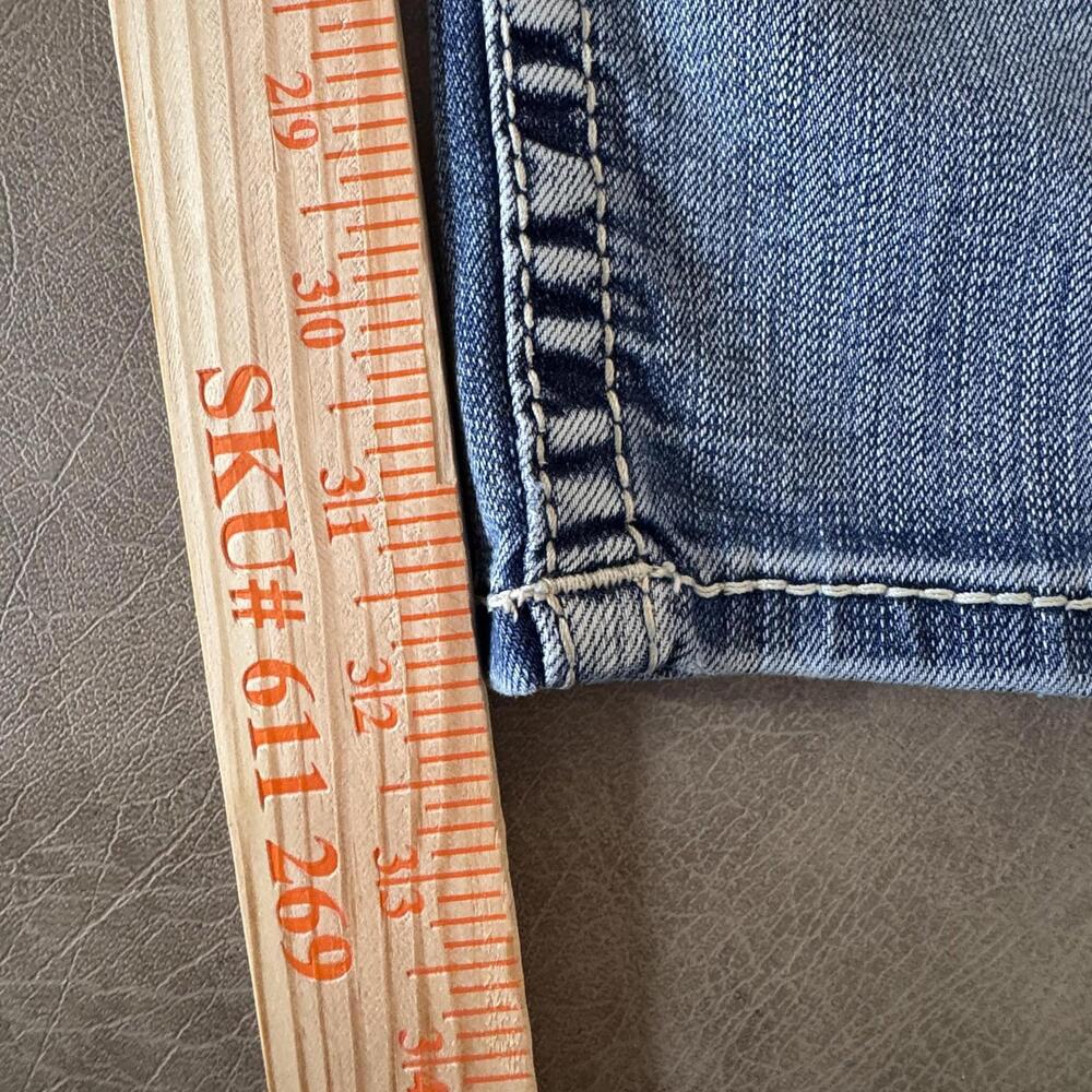 BKE Jake Jeans Mens 34x34/32 Blue Medium Wash Straight Denim Embroidered Pockets - Picture 9 of 9